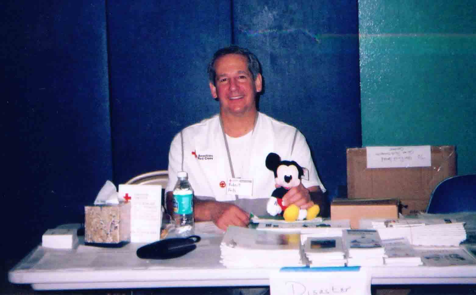 Dr. Robert Fels providing Mental Health support for the Red Cross after Hurricane Disasters during 2004. 